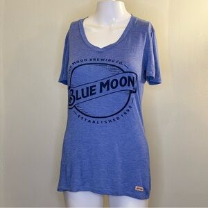 Blue Relaxed Graphic Tee Short Sleeve Medium